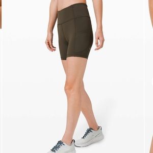 lululemon athletica Olive Athletic Shorts